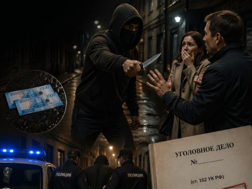 Деньги или жизнь: разбойник с ножом напал на семейную пару в Воронежской области из-за двух тысяч рублей