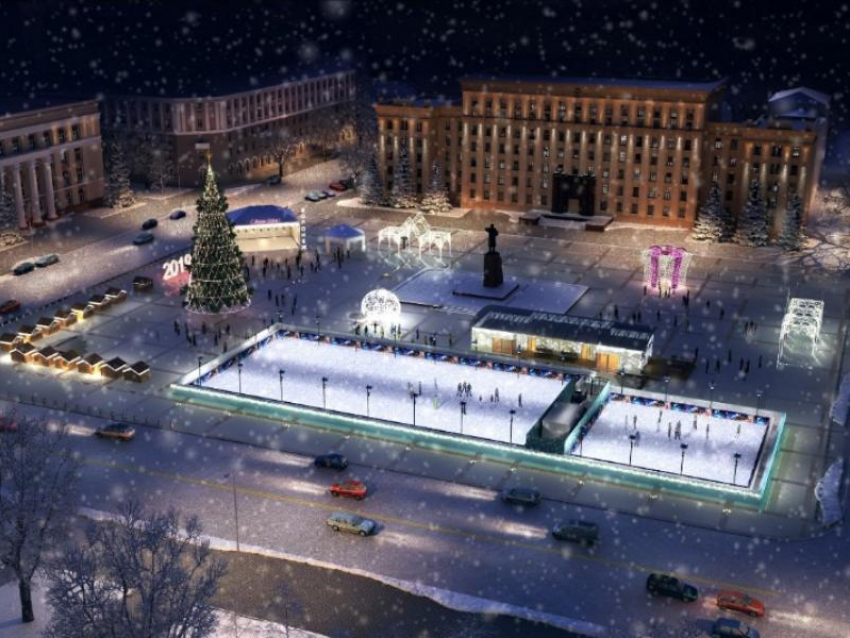 Новогодний план мероприятий на площади Ленина в Воронеже 