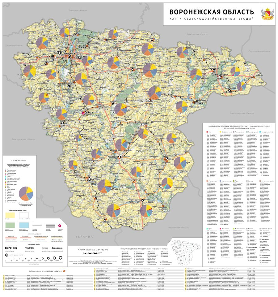 Карта воронежской губернии