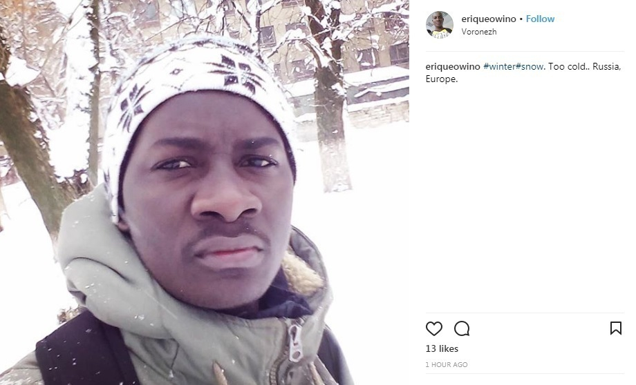 Африканец пожаловался на холод в жарком декабре в Воронеже