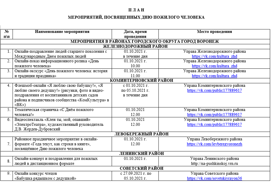 Клуб по интересам для пожилых людей план мероприятий